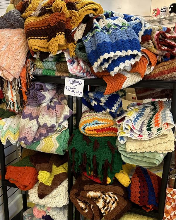 Big Fun has more than 500 vintage handmade afghan quilts